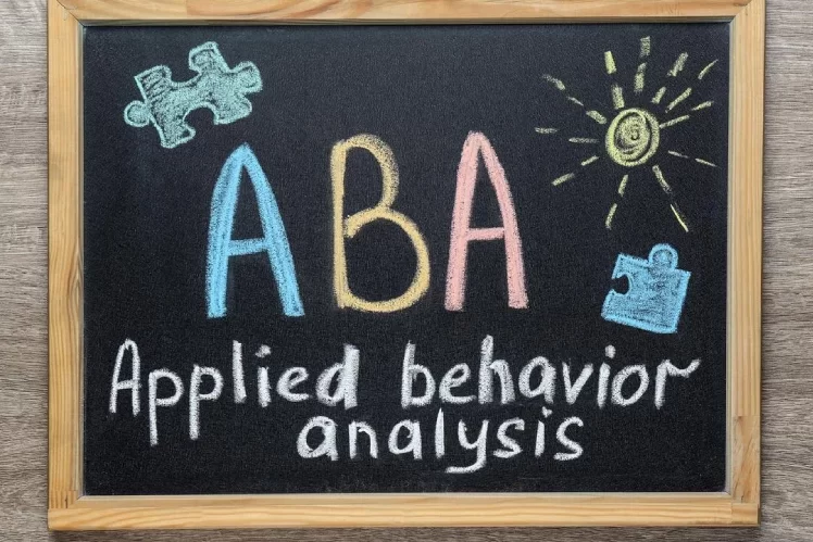 ABA applied behaviour analysis artwork on a black board ABA applied behaviour analysis artwork on a black board